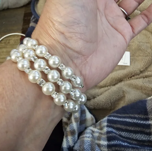 NEW Swarovski Crystal & Pearl Bracelet - Picture 7 of 10